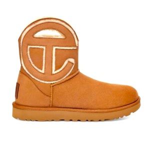 UGG x Telfar Logo Mini Lamb Fur Boots